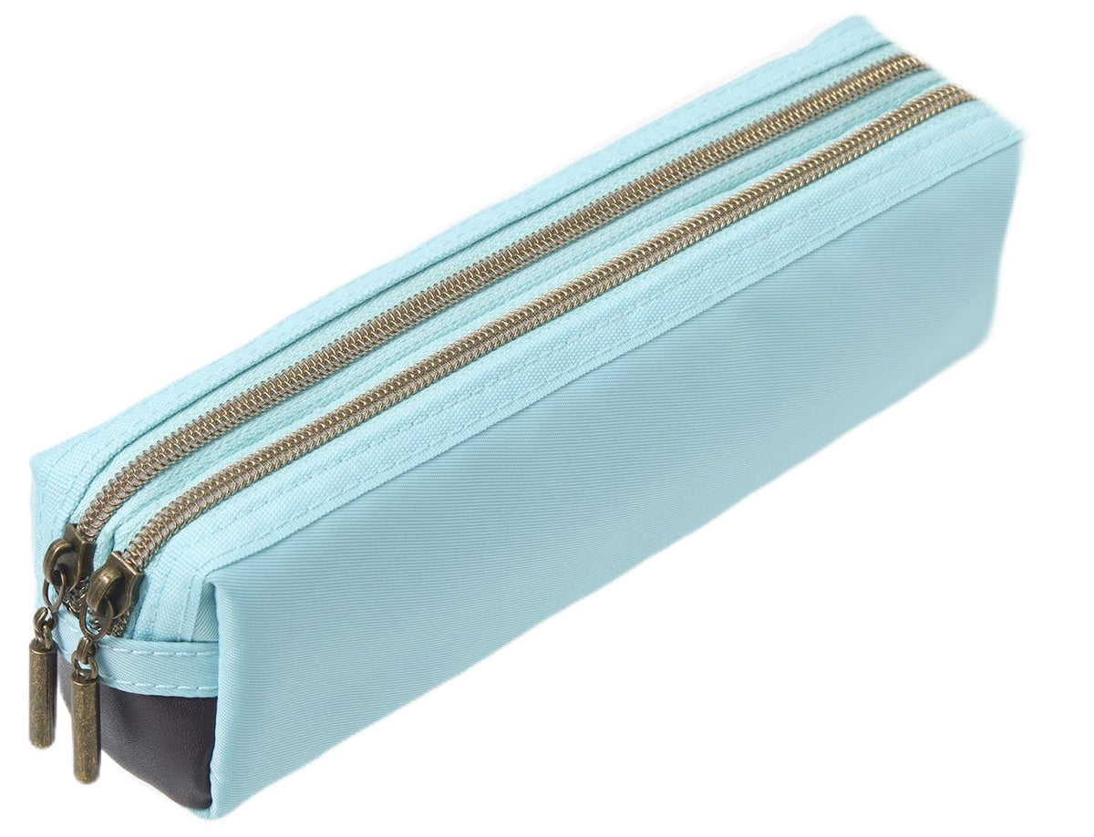 レイメイ藤井 Raymei Fujii FY1334 Stationery Storage, Pen Case, Double Zipper Pen Case, Luxe Color, M Size, Green