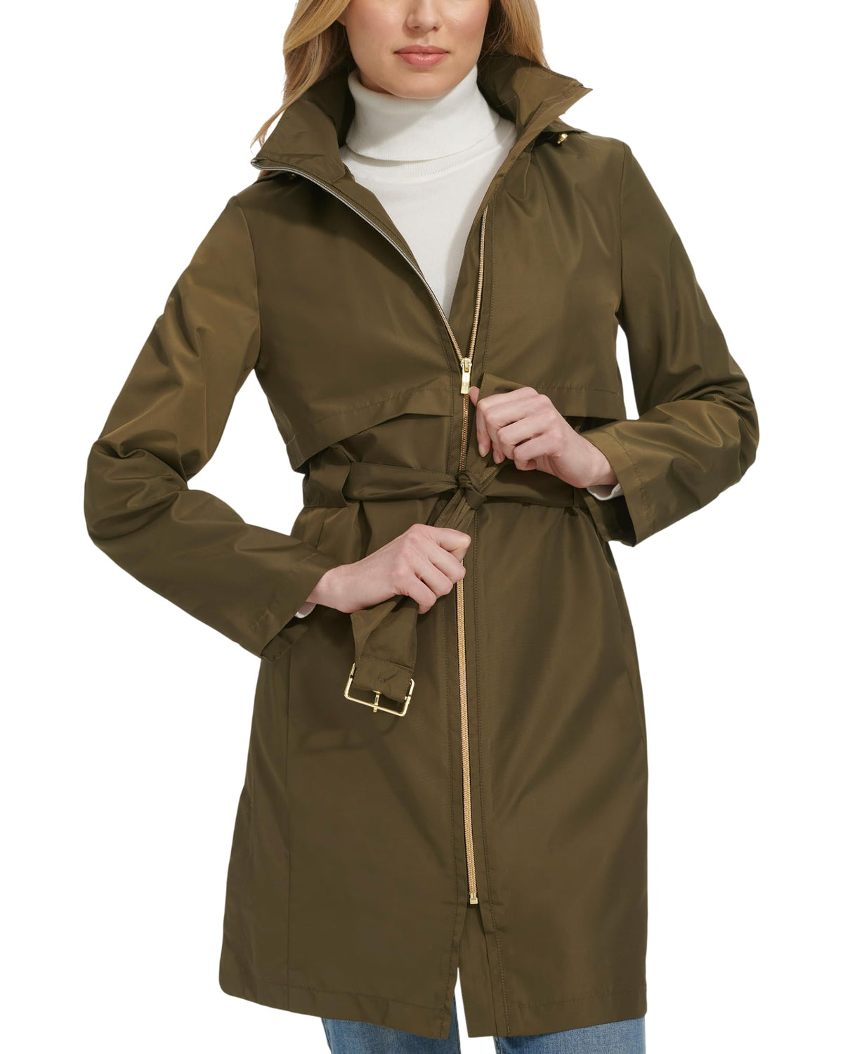 Cole Haan Outerwear trench coat,OLIVE,x-small