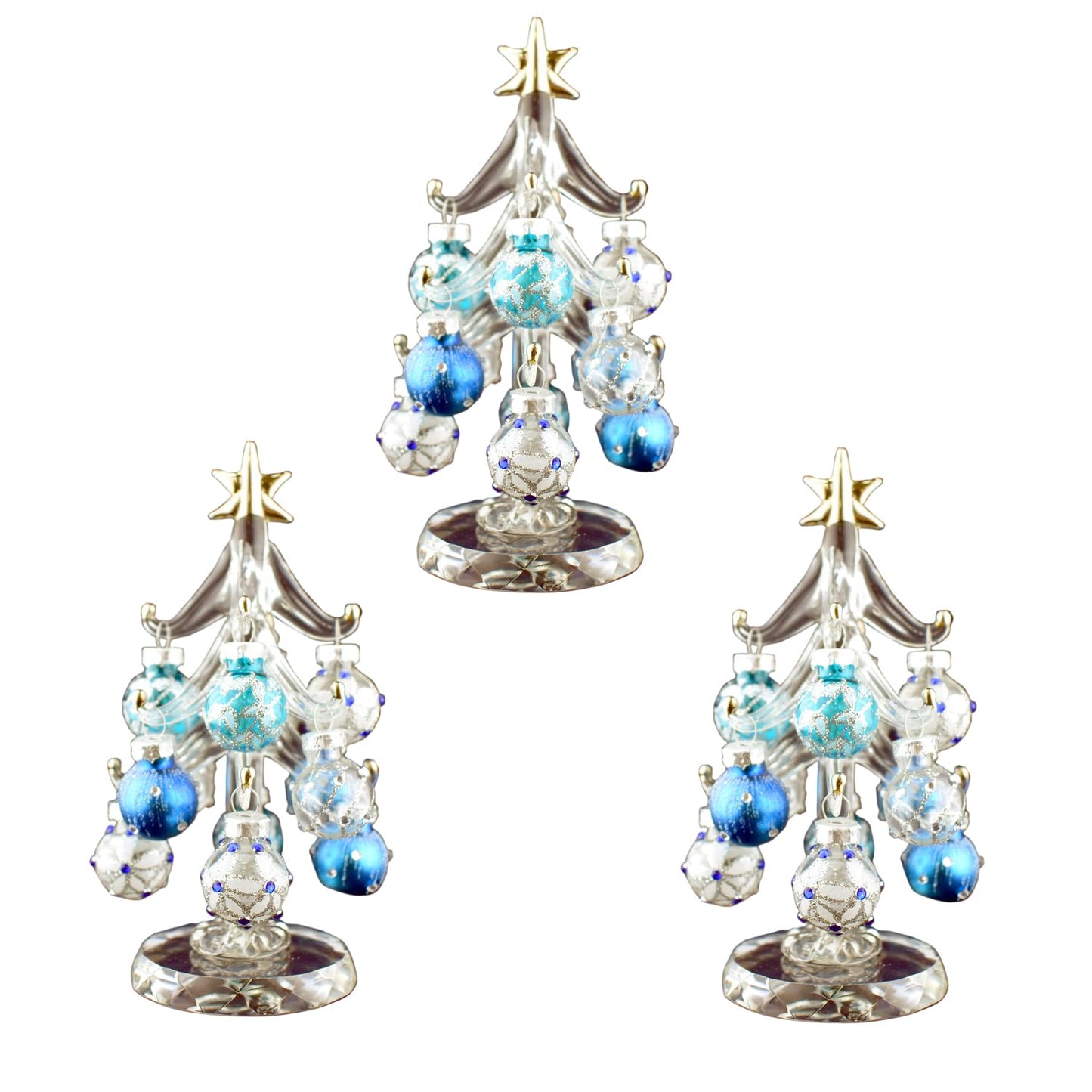 Faukart Cute Handmade Glasswork [Romantic Tree] x 3 Piece Set
