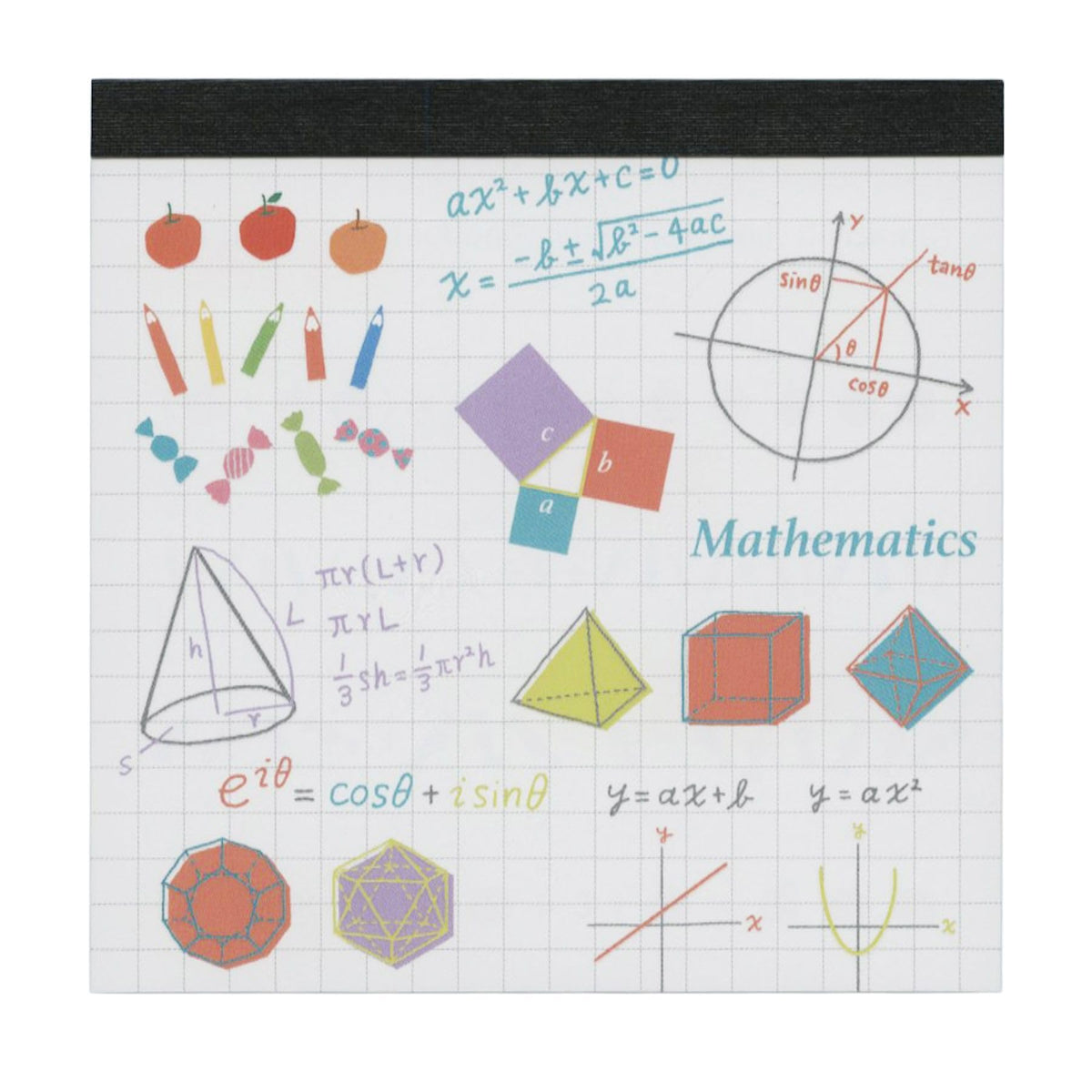 Green Flash STUDY HOLIC Memo Pad Square Math ST-306