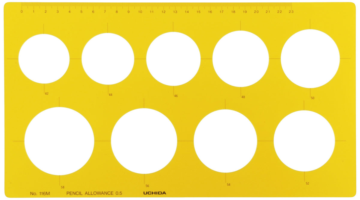 Uchida template No.116M yen ruler ink edge with 1-843-0016 (japan import)