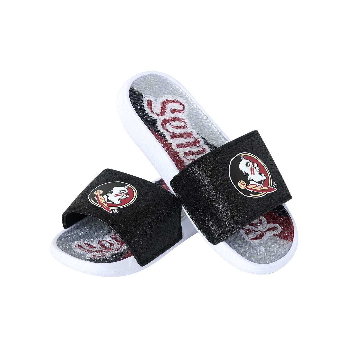 FOCO Florida State Seminoles NCAA Womens Glitter Gel Slide - S