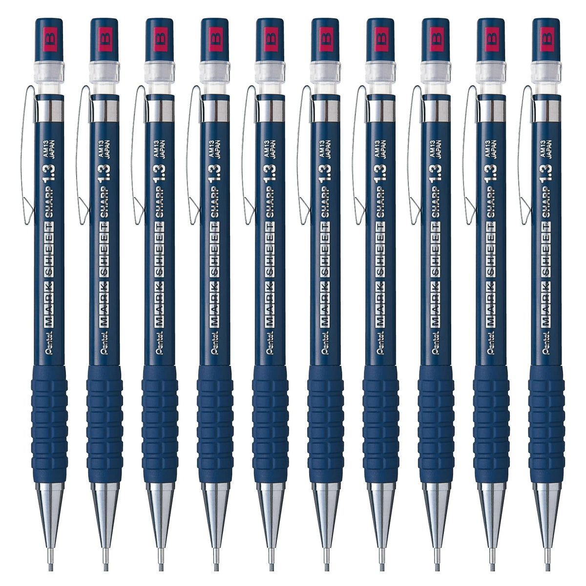 Pentel AM13-B Mechanical Pencil, Mark Sheet, Set of 10