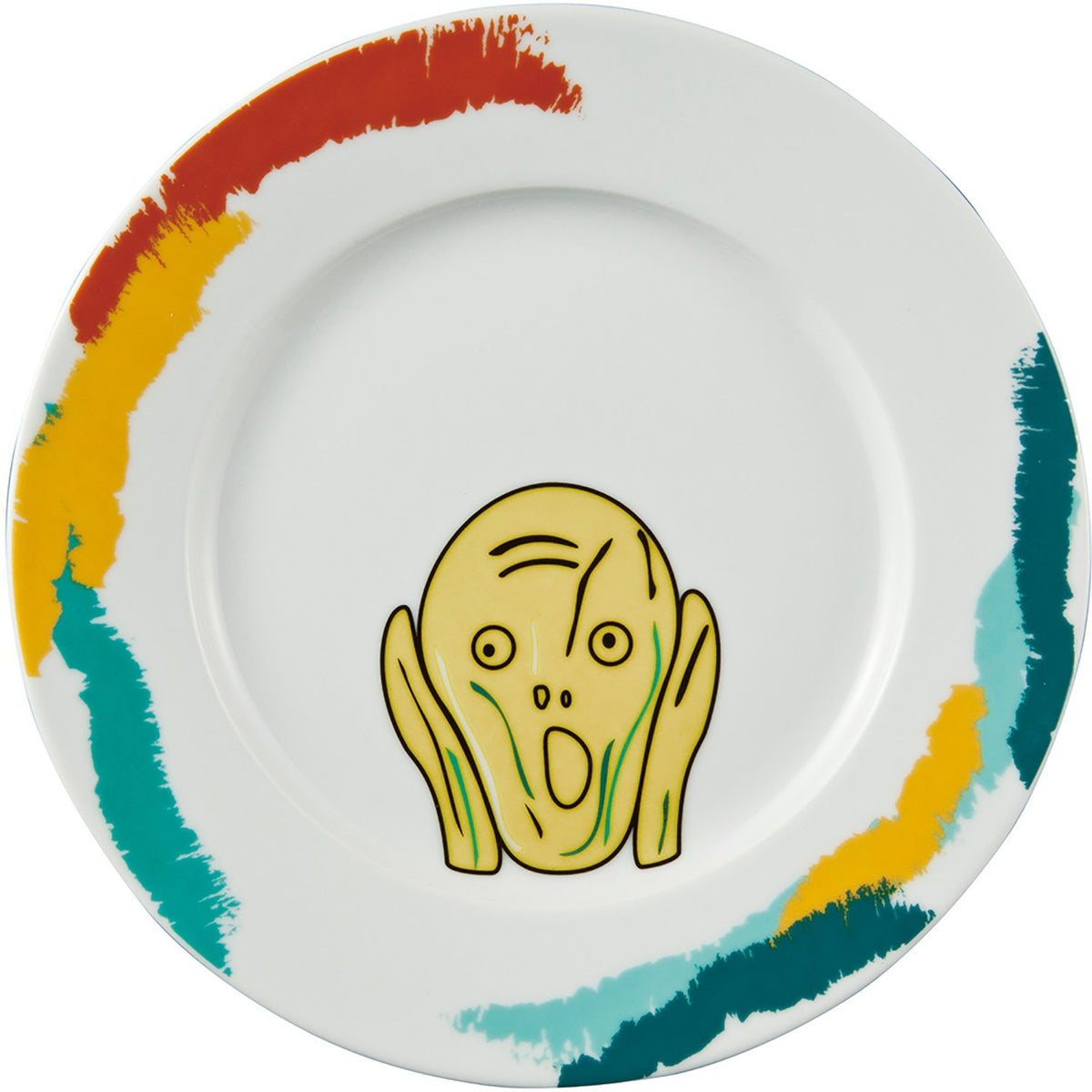 Funny Tableware SAN2767-1 Great Face Dish, Munch Scream, Medium Plate, Diameter 9.3 inches (23.6 cm)