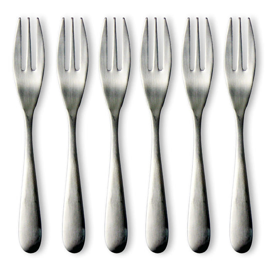 Nagao NT-5 Cake Fork, Set of 6, Stainless Steel, Made in Japan
