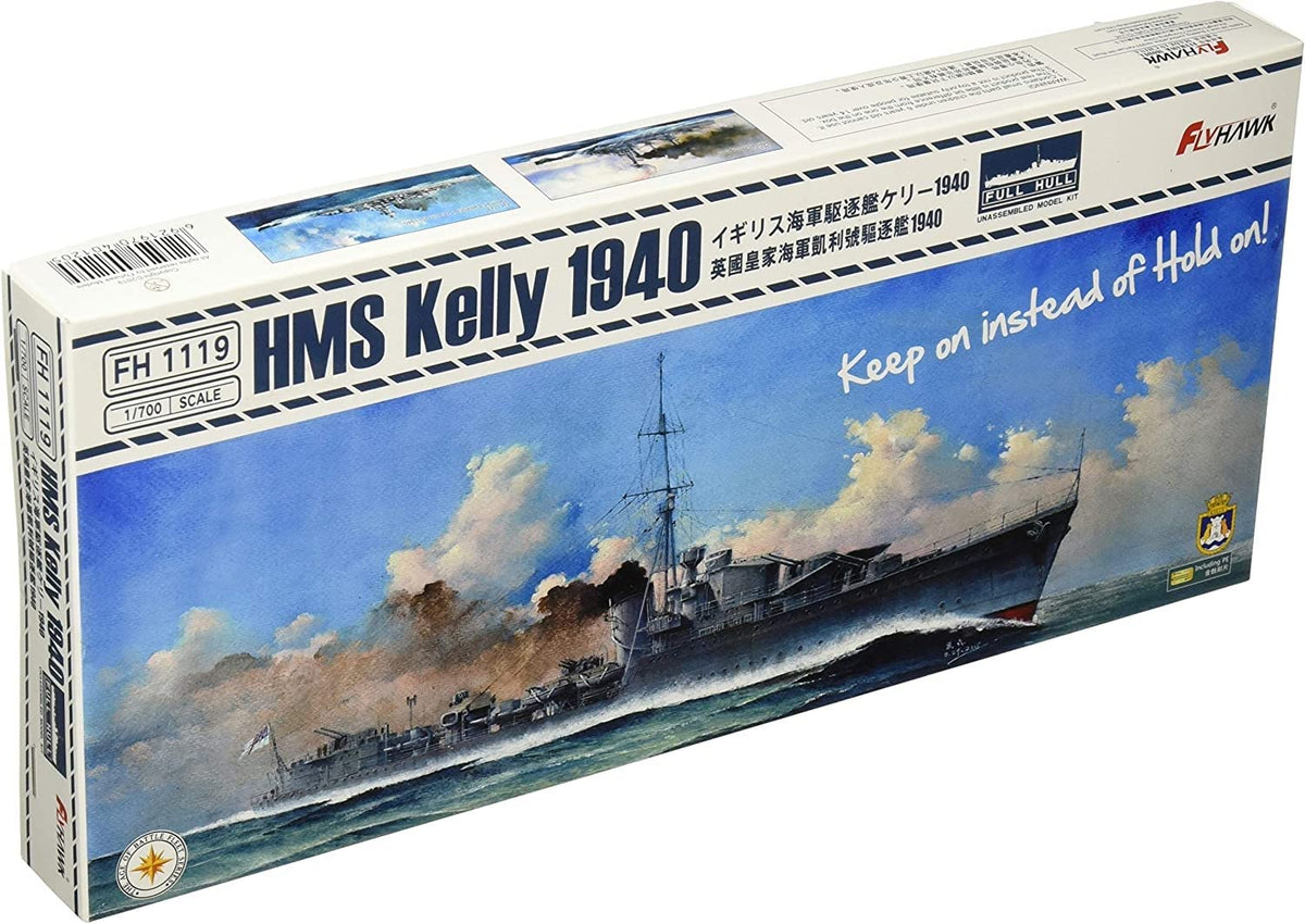 Flyhawk FH1119 British Destroyer Kelly 1940 1/700 Scale Plastic Model Kit