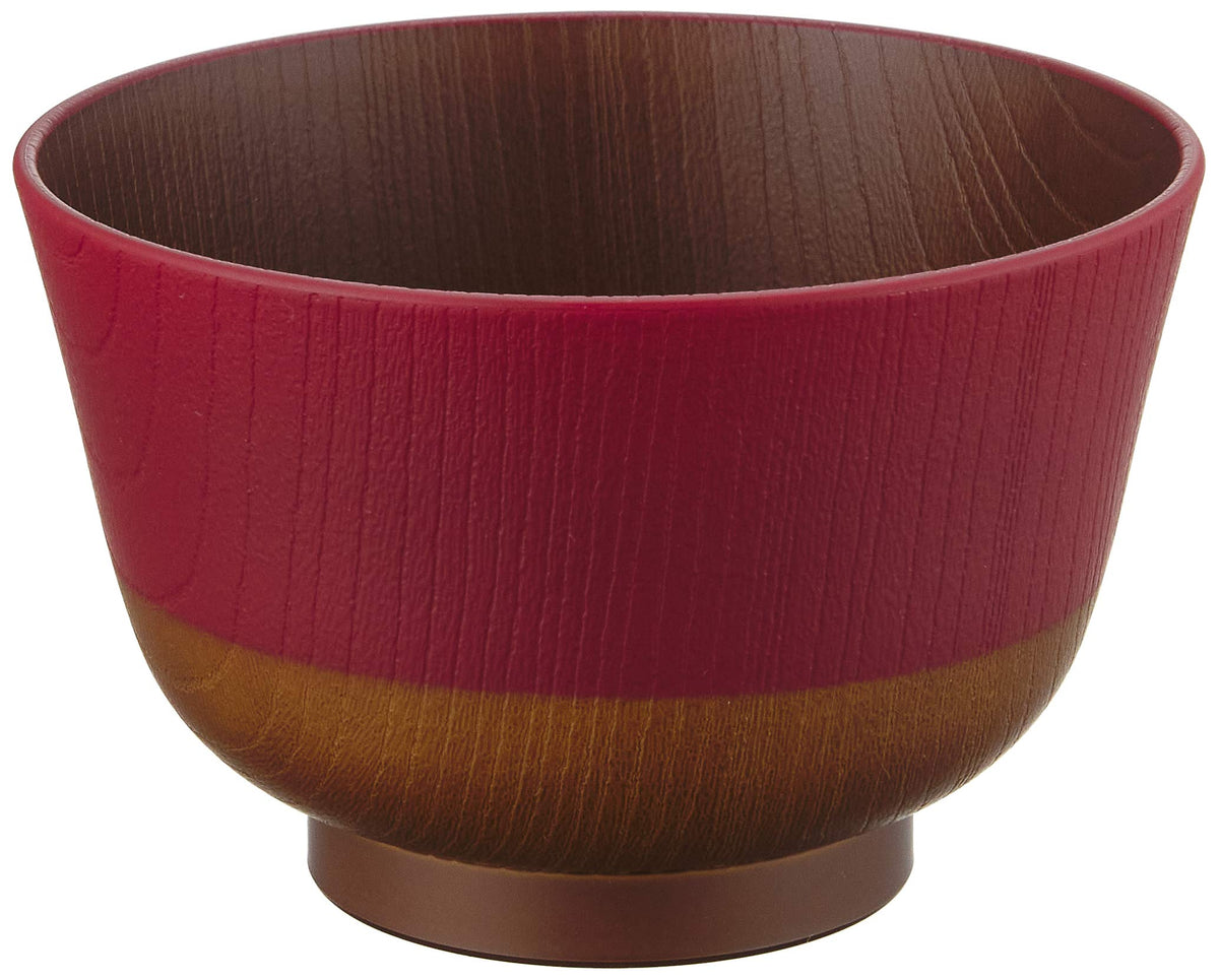 カノー(Kano) Kaneau 73715 Japanese Traditional Color Feather Coating Soup Bowl, Ancient Vermilion