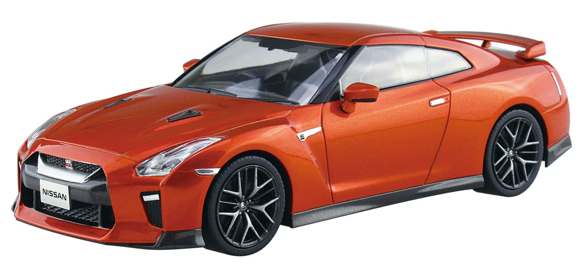 Aoshima 1/32 Scale GT-R, Ultimate Shiny Orange - Plastic Model Building Kit # 56387