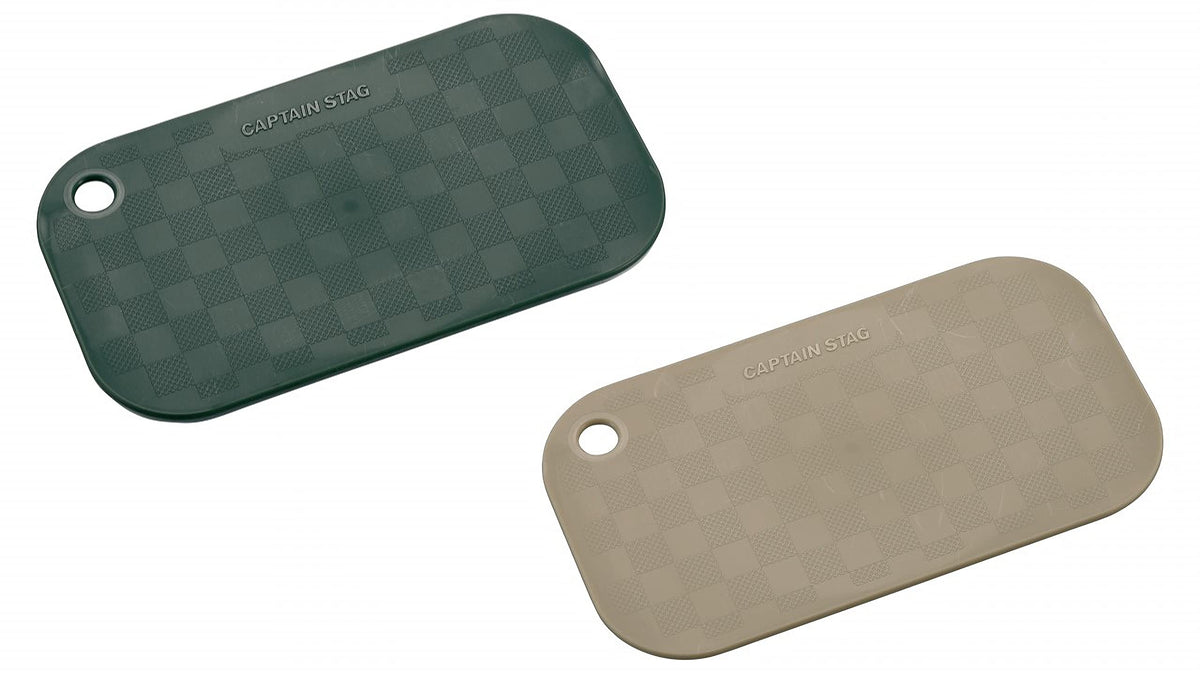 Captain Stag UH-4113 Mess Tin Cutting Board for Aluminum Square Cookers, Set of 2, Compatible Model Number: UH-4113 Aluminum Square Cooker, Olive x Beige, 6.1 x 3.5 x 0.08 inches (156 x 88 x 2 mm)
