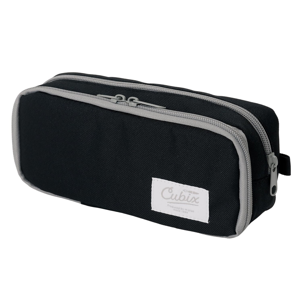 M-Plan 106214-15-160 CUBIX Round Zip Pencil Case, Color N Black