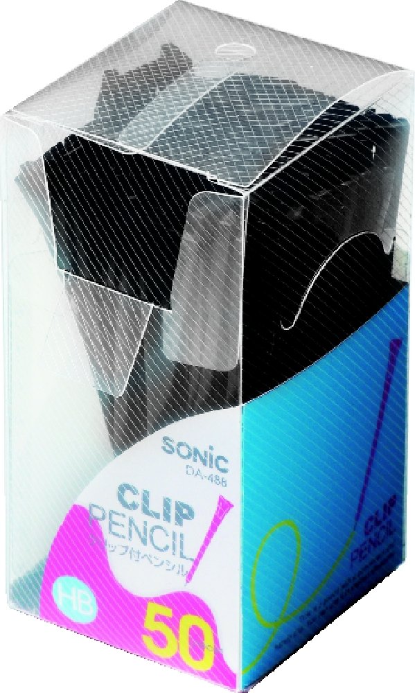 Sonic Pencil DA-488-D Clip Pencils, Pack of 50, Black