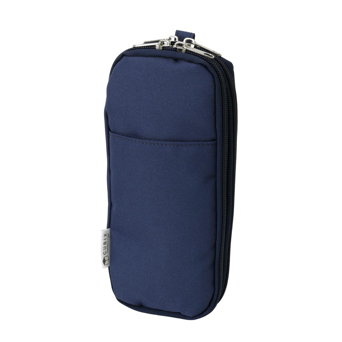 M-Plan 106211-08-180 CUBIX Double Round Zip N Pencil Case, Navy