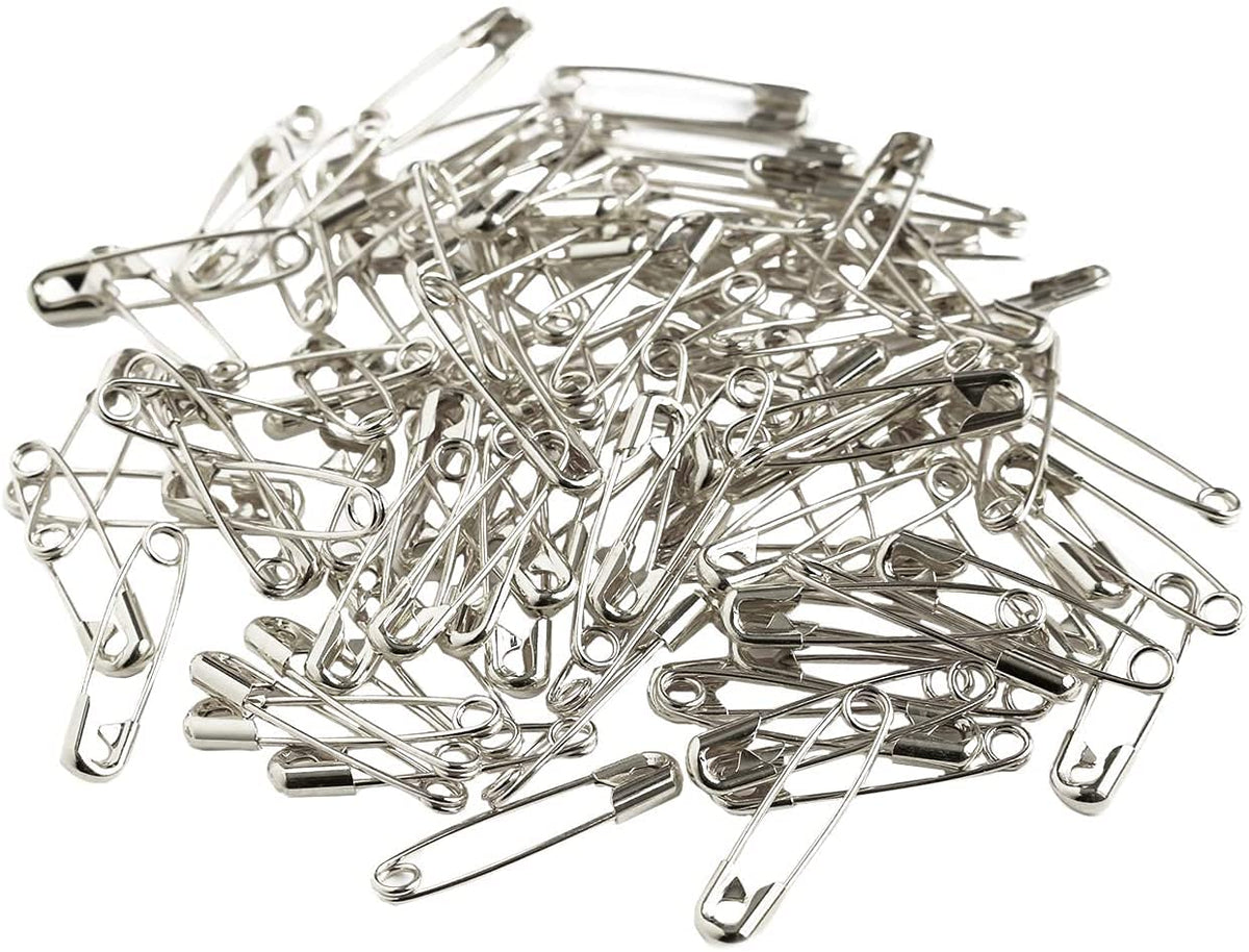 Marzen Products AC111-1 MERZEN Snapping Safety Pins, Silver, 1.1 inches (27 mm), 100 Pieces