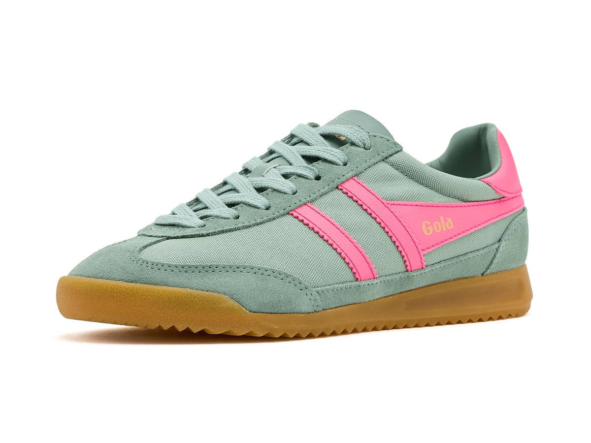 Gola, Women's, Tornado, Green Mist/Fluro Pink, 7.5, Medium