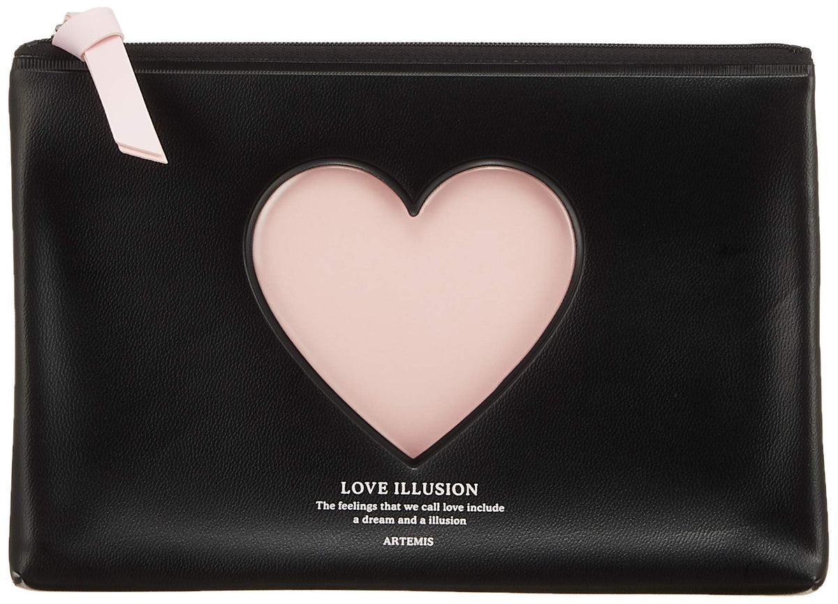 ARTEMIS アーティミス Artimiss Pouch Heart Window Black HWPO BK/PK