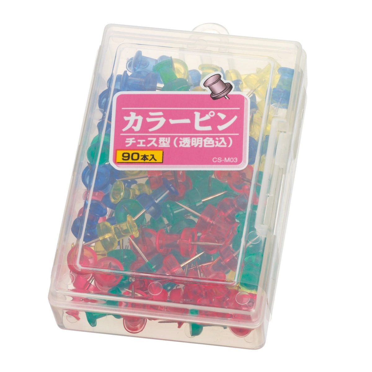 Lion CS-M03 Color Pins, Chess Shape, Transparent Color, 90 Pieces