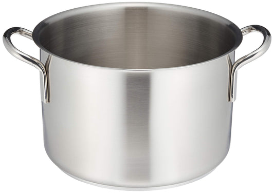 Endoshoji AHVA303 Murano Induction Half Size Pot, 9.4 inches (24 cm), No Lid, Induction Compatible, 18-8 Stainless Steel