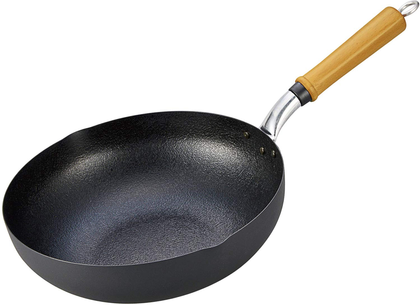 Hokuriku Aluminum A-2362 Iron Oil Blended Pot, 11.0 inches (28 cm), Black