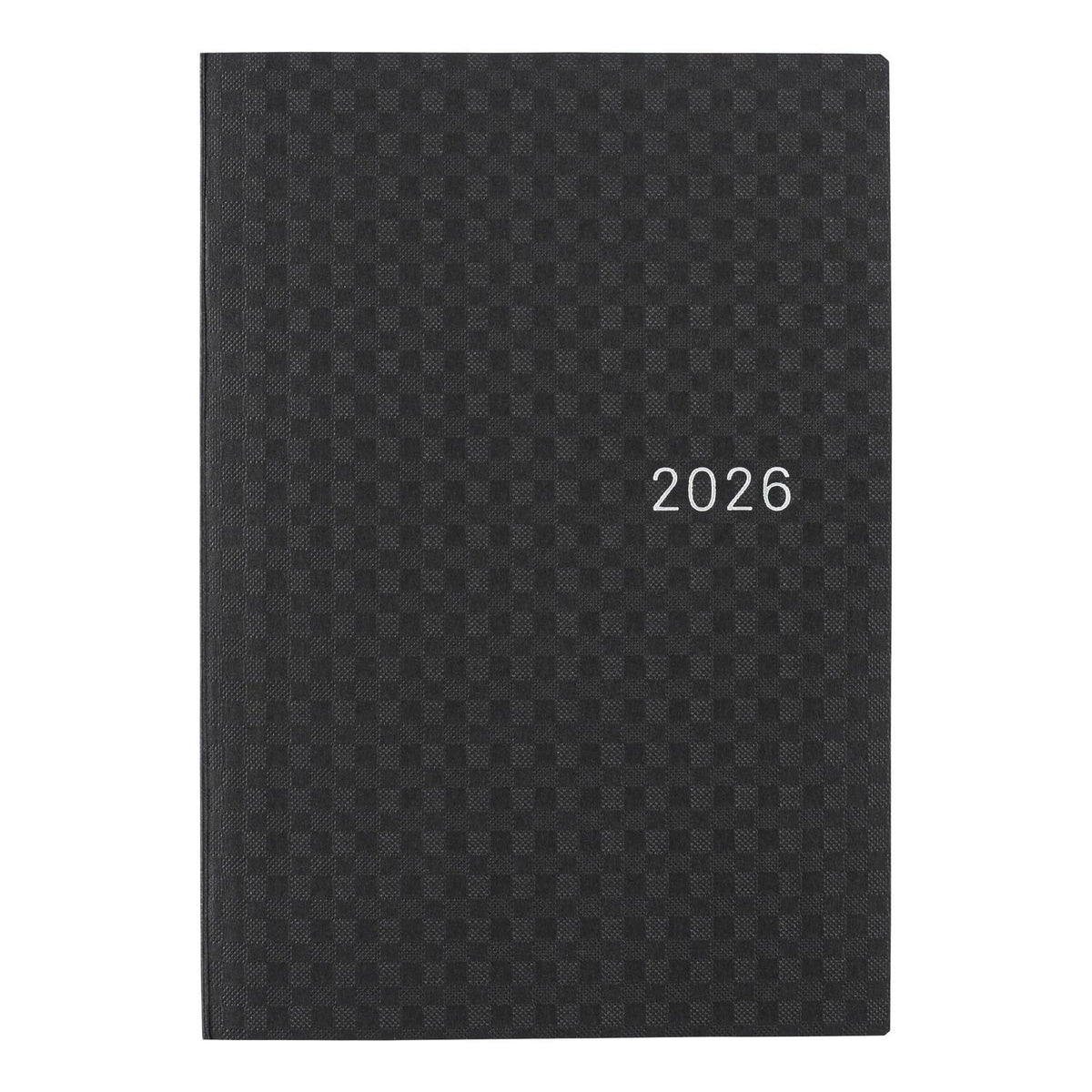 Nihon Notebook 2026 HON Paper Series/Black Gingham [A6 / 1 page per day/January/Monday]