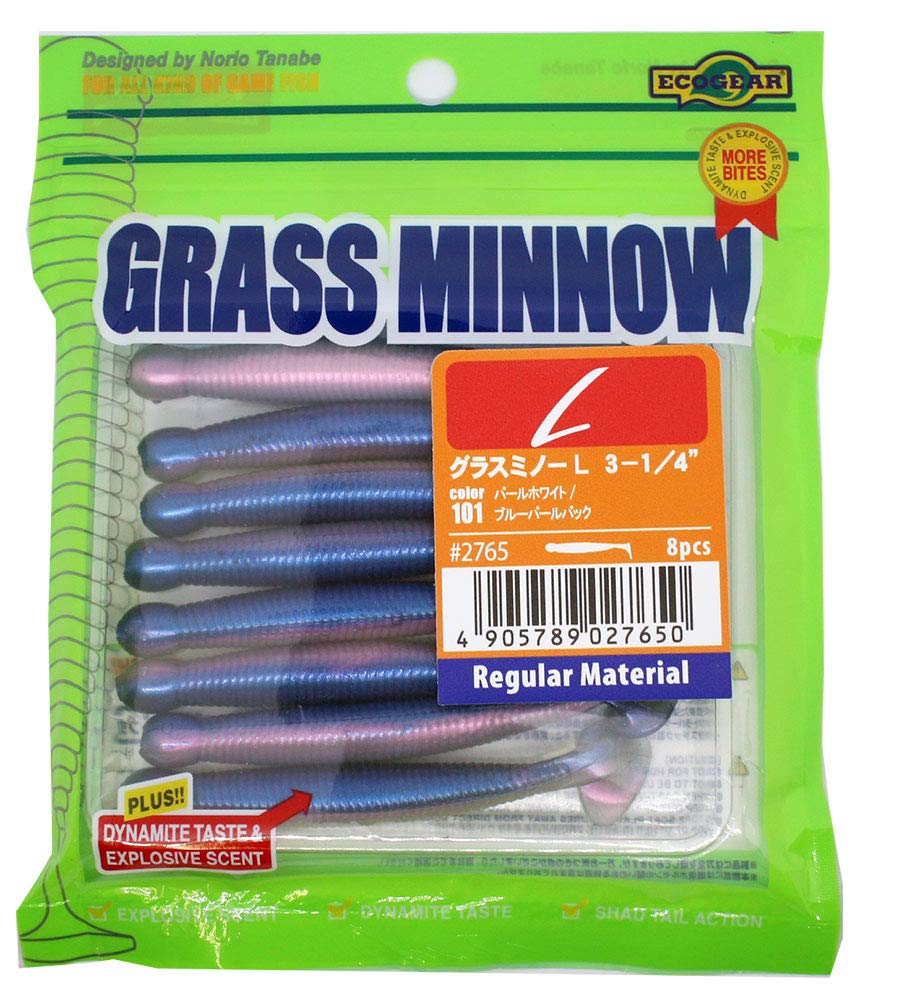 Ecogear 2765#101 Grasminow Lure, L Size, 3-1/4-Inch