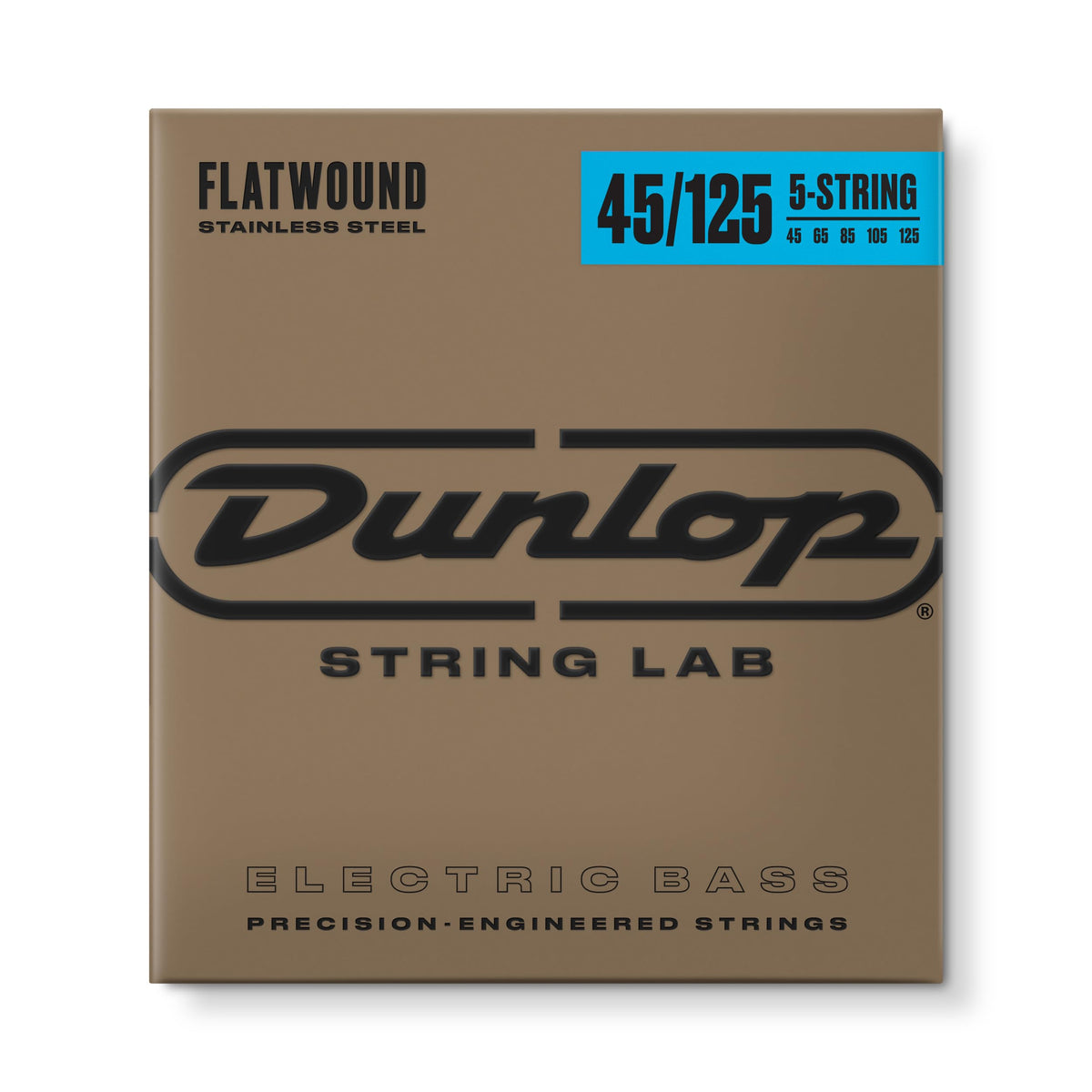 Jim Dunlop Stainless Steel Flatwound Bass Strings 45-125 | 5-String