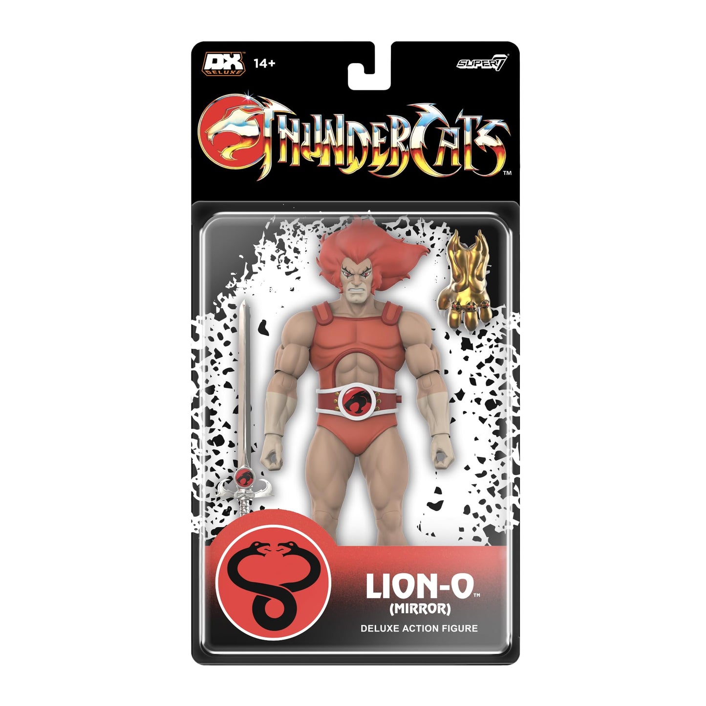 Super7 Deluxe Thundercats Lion-O (Mirror) - 7" Thundercats Action Figure with Accessories - Classic Cartoon Collectibles and Retro Toys