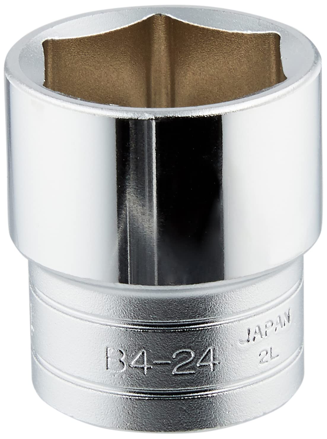 Kyoto Tool (KTC) Socket Hex B424, Opposite Side Dimensions: 0.9 x 0.5 inches (24 x 12.7 x 36 mm)