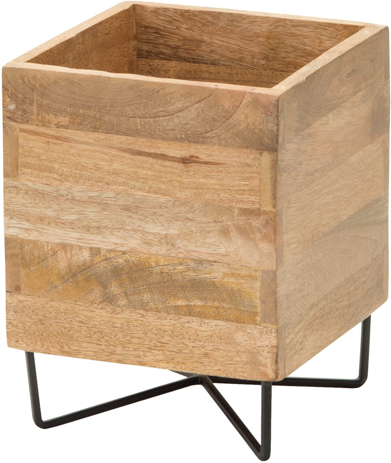 Posh Living 41305 Cube Pot Stand, Combination, 6.7 x 6.7 x 8.7 inches (17 x 17 x 22 cm), Natural