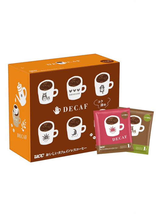 UCC Delicious Decaffeinated Caffeinated Coffee Drip Coffee 50 Pack