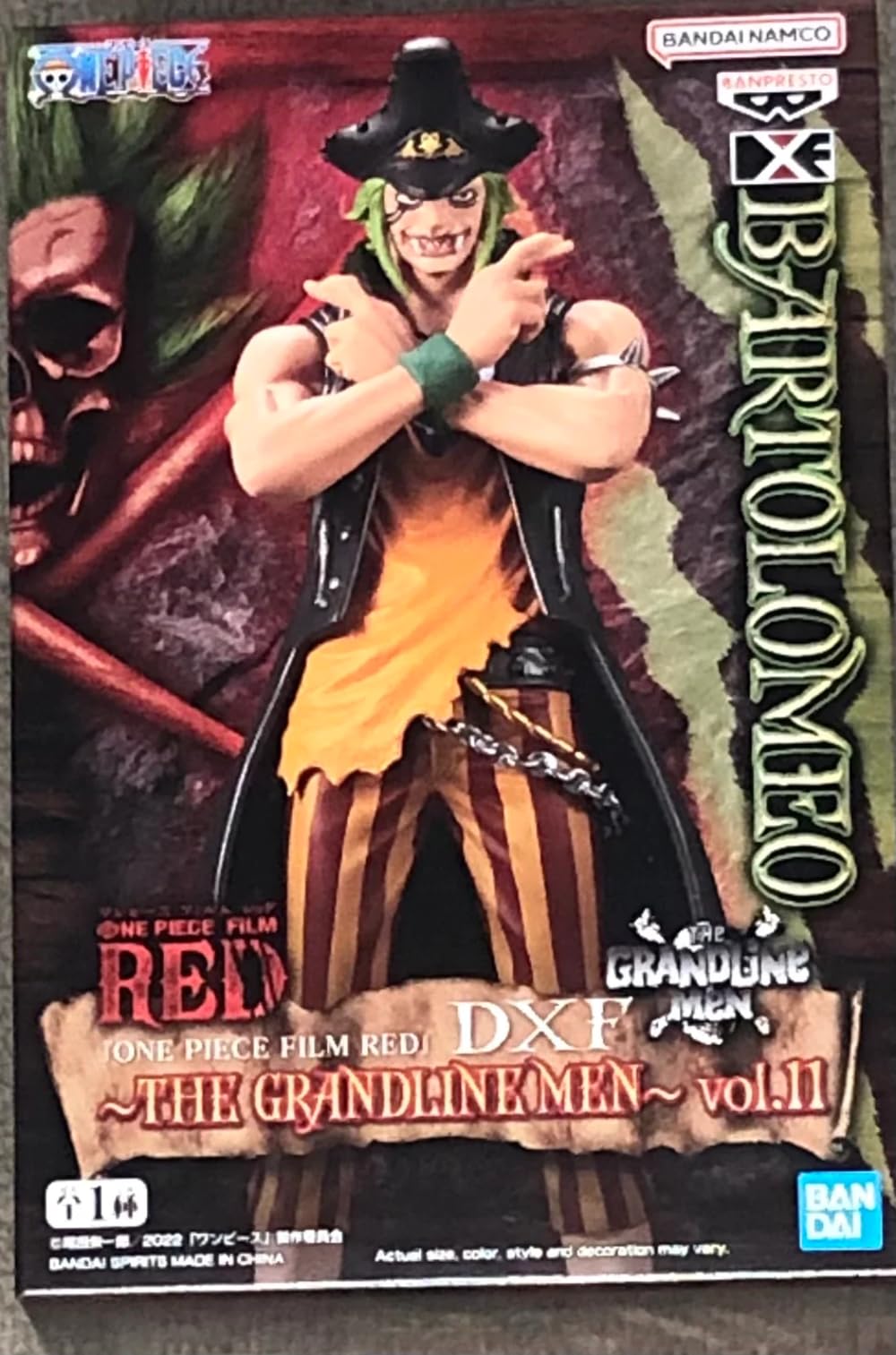 BANPRESTO DXF Figure Statue Bartolomeo One Piece Film Red The Grandline Men Bart Vol.11 BP19284 - Height 17cm