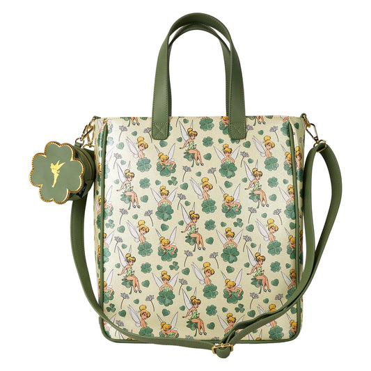 Loungefly Disney Tinker Bell 4-Leaf Clover Tote Bag with Coin Bag