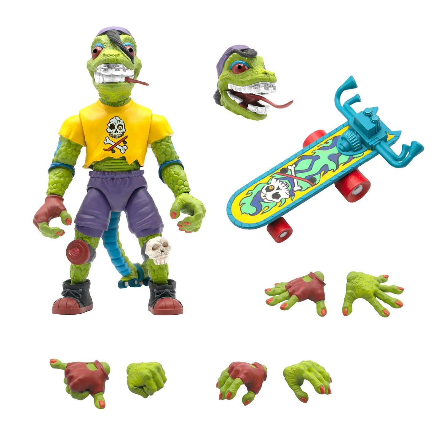 Super7 Ultimates Teenage Mutant Ninja Turtles Mondo Gecko - 7" TMNT Action Figure with Accessories Classic Cartoon Collectibles and Retro Toys
