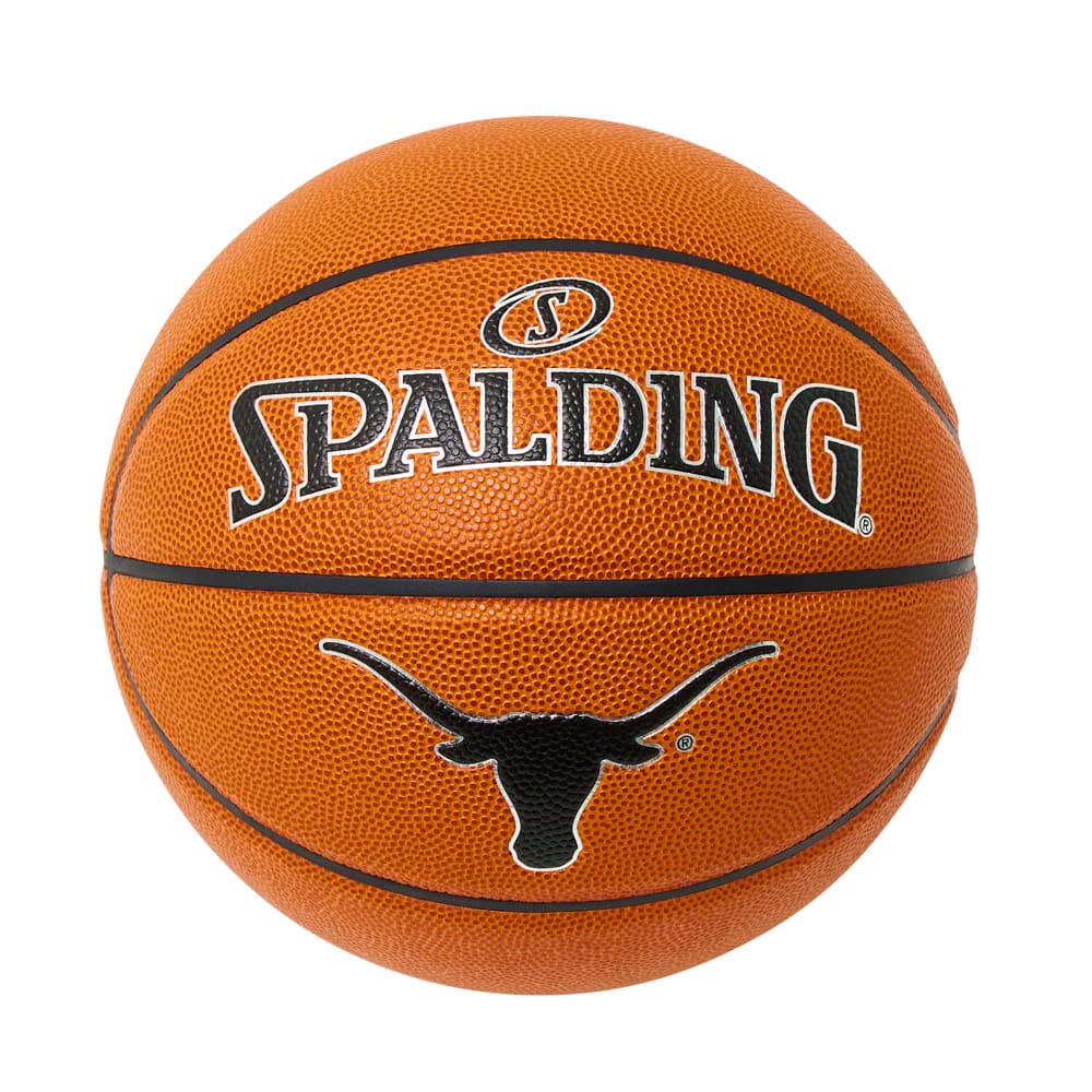 Spalding 77-535J Texas Longhorns Synthetic Leather Basketball No. 7 Ball Brown