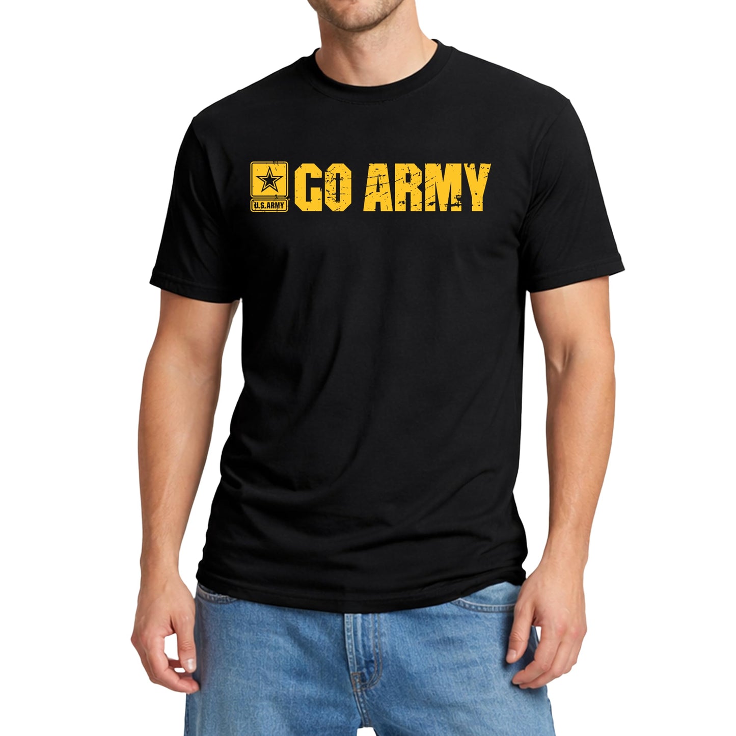Icon Sports Officially Licensed U.S. Military Army T-Shirt - Unisex Adult - AM207CT Black S