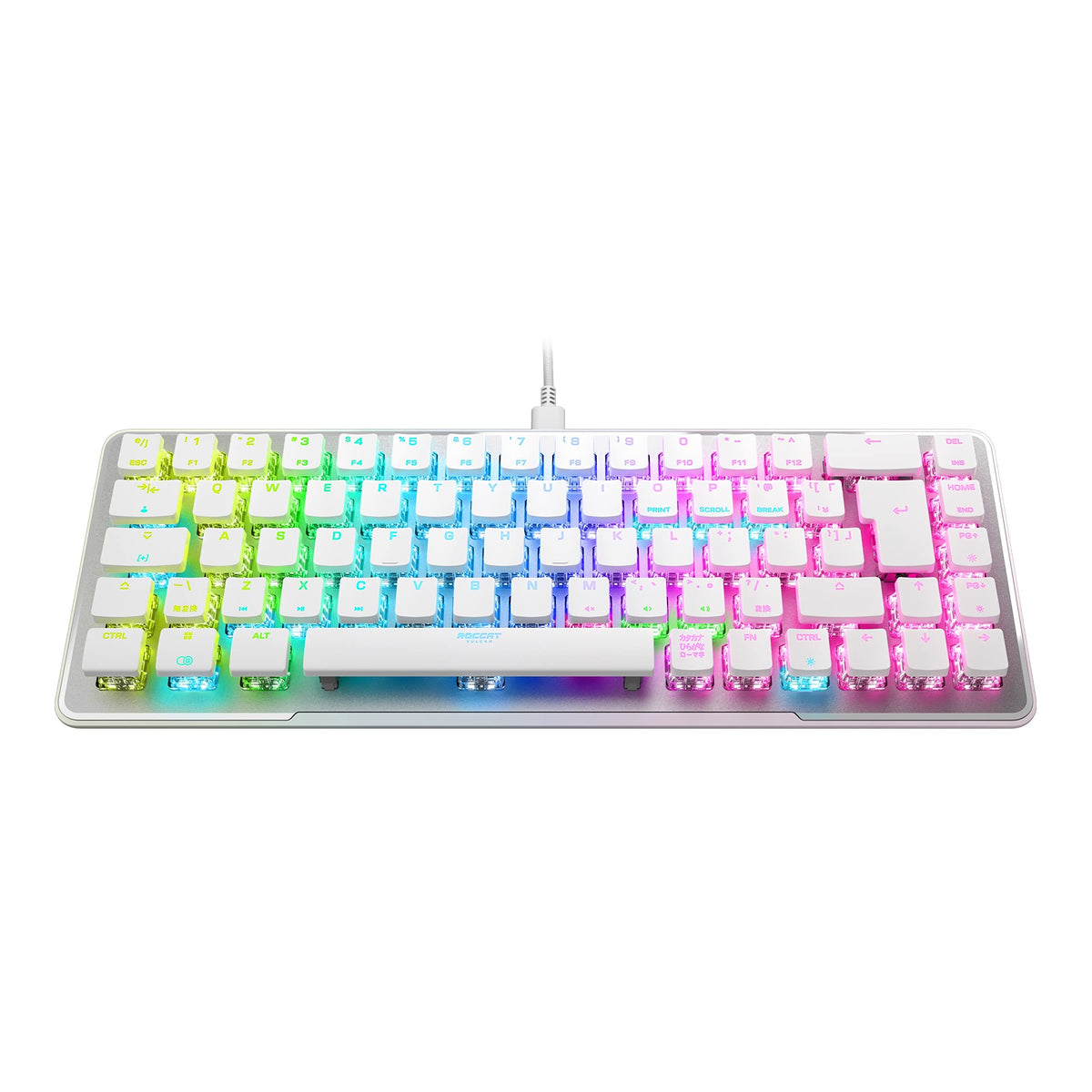 ROCCAT Vulcan II Mini JP ISO Gaming Keyboard, Wired White/White, Optical, Linear Mini (65%), RGB, Windows 7 or Later