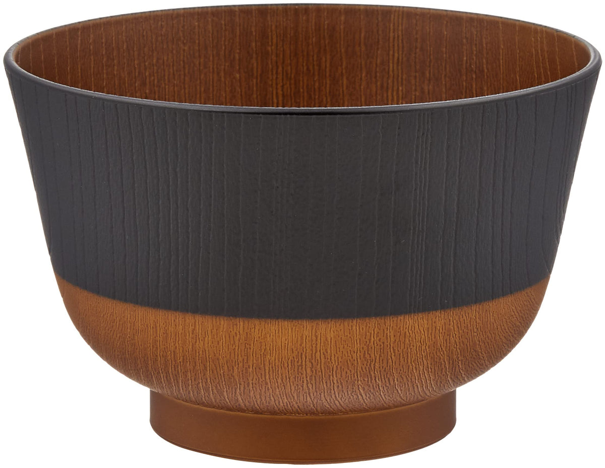カノー(Kano) Kaneau 73714 Japanese Traditional Color Feather Coating Soup Bowl, Jet Black
