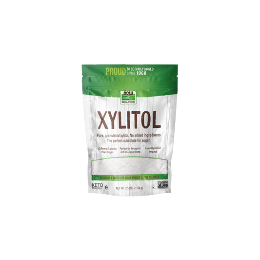 NOW Foods, Xylitol, Pure with No Added Ingredients, Keto-Friendly, Low Glycemic Impact, Low Calorie, 2.5-Pound (Packaging May Vary)