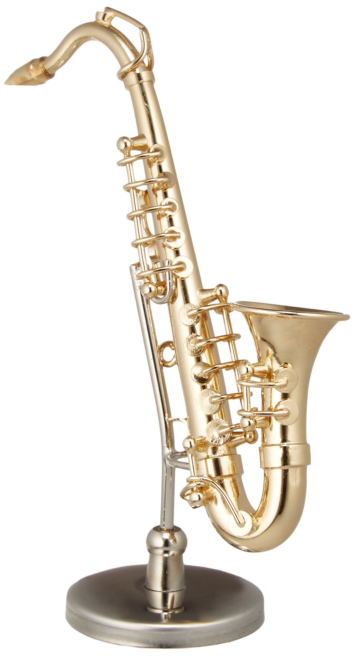 Sunrise Sound House Miniature Musical Instrument Tenor Saxophone 1/12 Gold