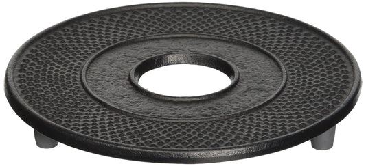 Iwachu 17002 Kamashiki Round Arare, Large, Black, 5.3 inches (13.5 cm), Nambu Ironware