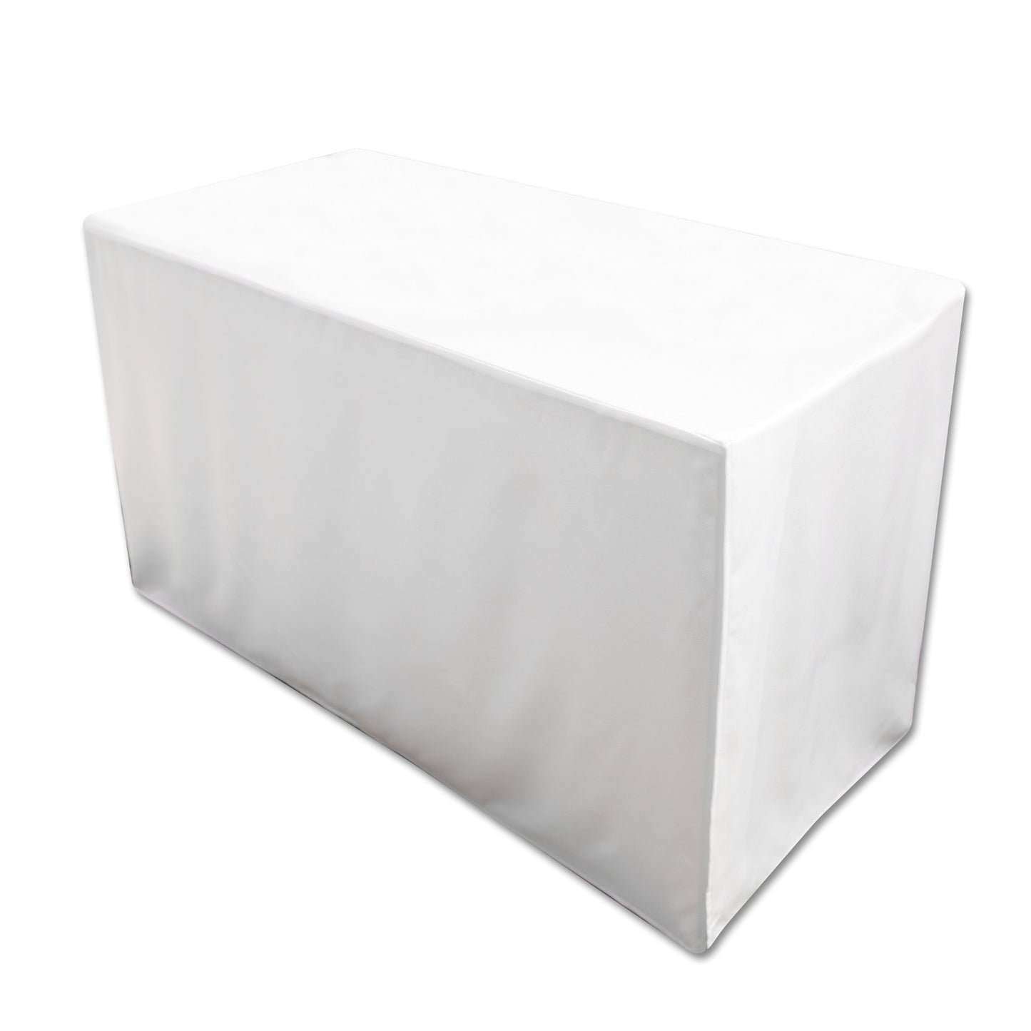 Folding Table Cover, Fitted Tablecloth for 6-Foot Folding Table, White