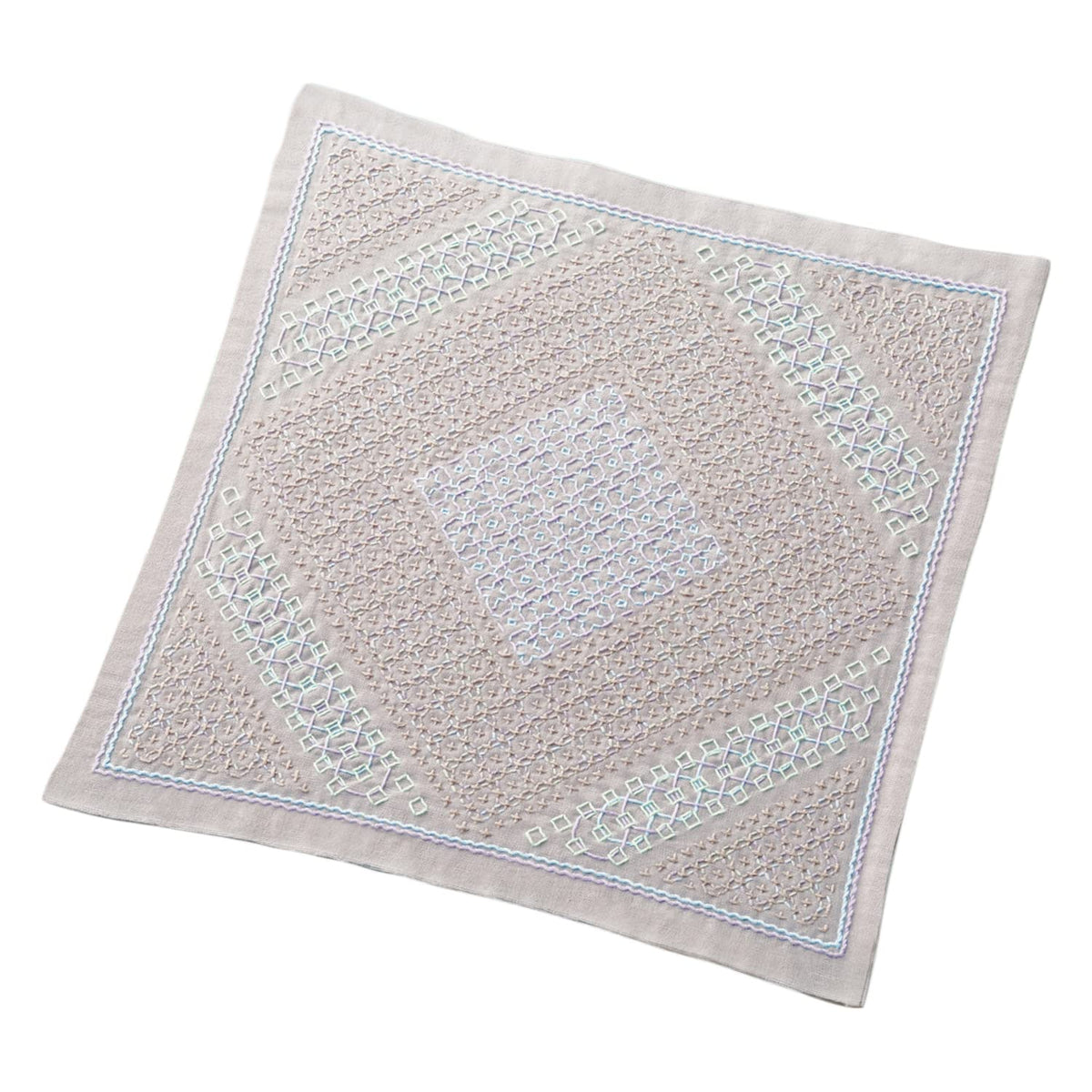 Olympus Sashiko Kit - Sashiko Sampler, Needle, Thread (Morning Glory) - Modern, All Seasons, Beige