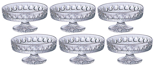 ADERIA F70724 Mizuki Cream Dessert Glass, Set of 6, Made in Japan, Parfait, Sunday Container, Cup, Glass, Stylish, Ice Cream, Plate, Foot, Coffee House, Tableware, Commercial Use, Gift, Gift, Wedding,