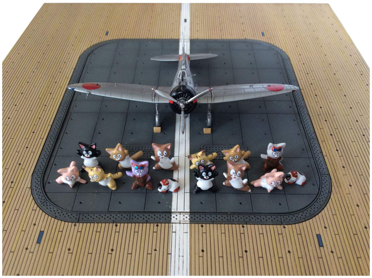 Suite 1/144 (with 14 Cats) Ninety-six Ship Warfare Flight Deck Set of Aircraft Carrier Fighter Corps Distribution Limited Model Car 14150
