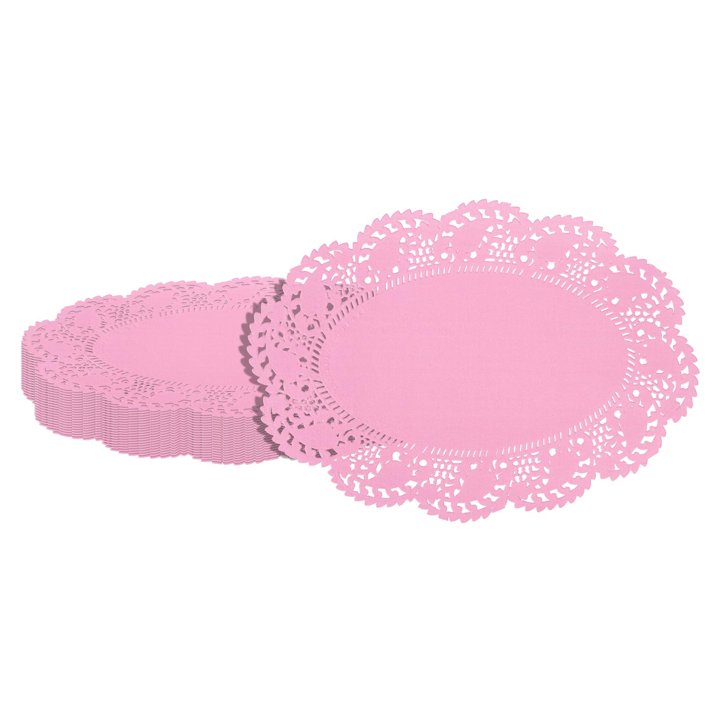 Restaurantware Oval Pink Paper Doilies, 8.9 x 6.4 in, 4000 Pack