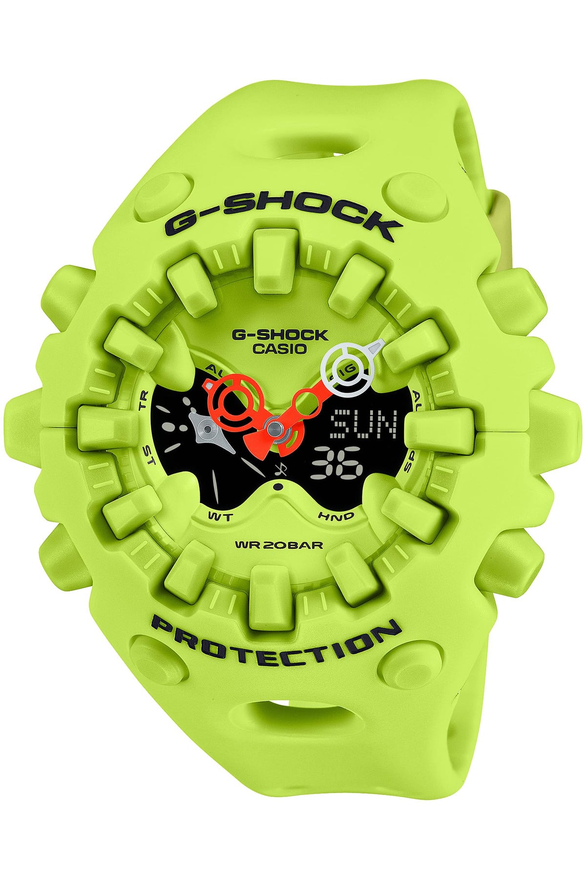 Casio GA-V01 Men's Wristwatch, neon-yellow, sport