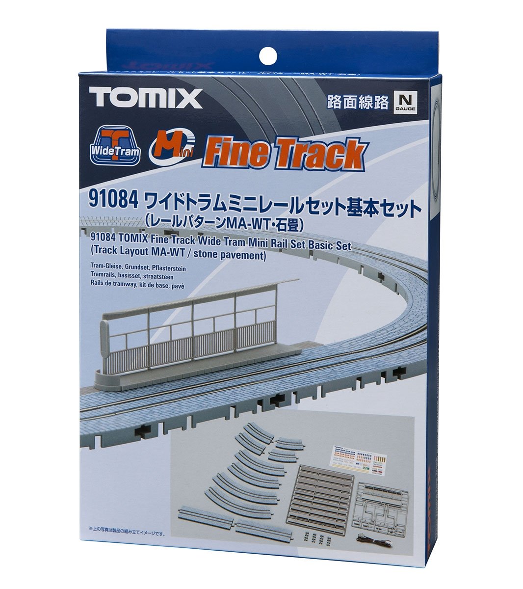 TomyTEC 910848 Tram Tracks, Basic Set Paving Stone