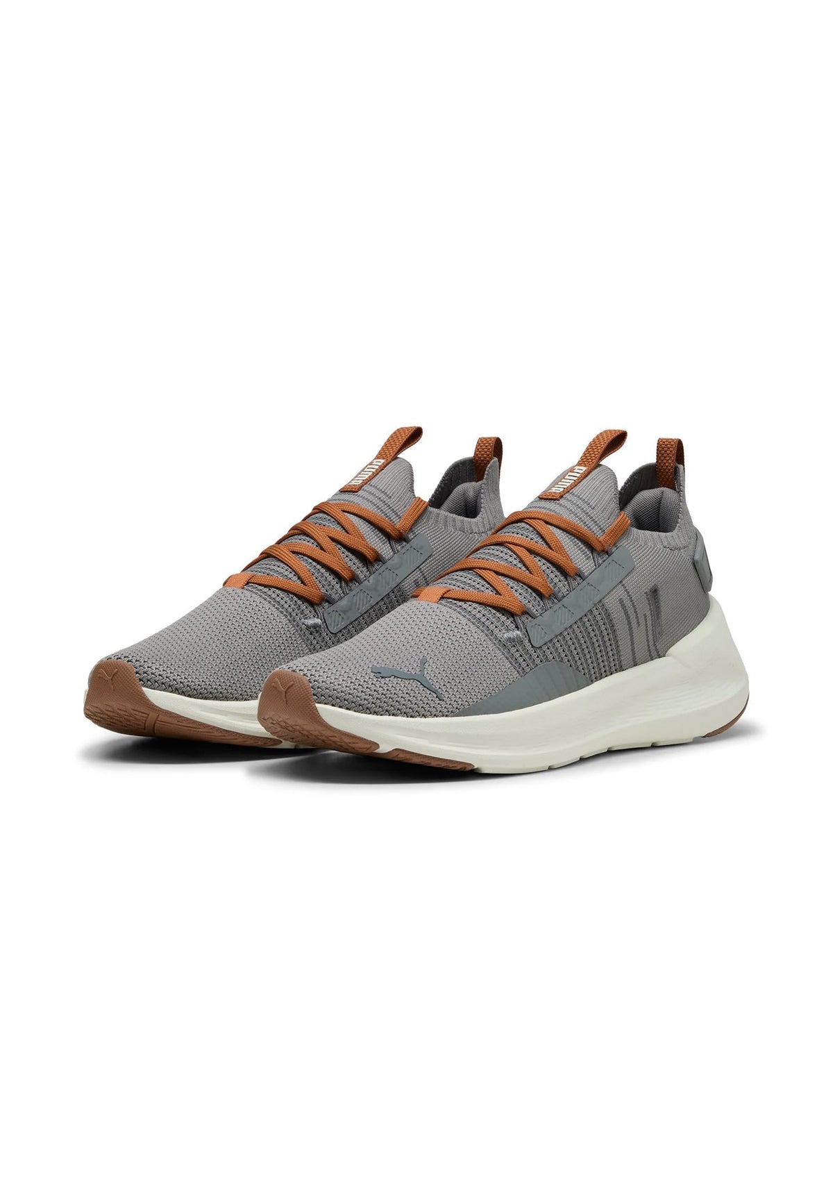 Puma SOFTRIDE Symmetry Fusion Running Shoes, 25 Spring Summer Colors Cool Dark Grey/Warm White/Brandy (03), 22.0 cm