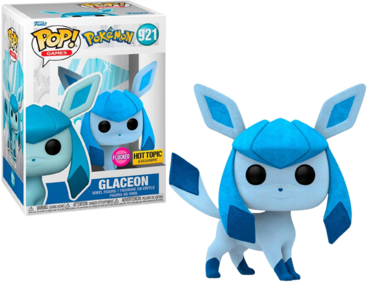 Funko Pop! Games glaceon Flocked hot Topic Exclusive Vinyl Figure (DRM230302)