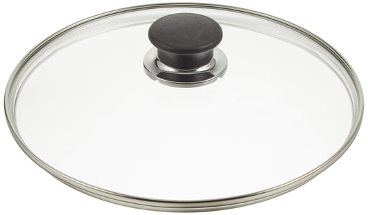 Ballarini 334 °F02.24 Glass Lid 24 cm Stainless Steel Lid and Knob, Black/Clear, 6 x 24.6 x 24.6 cm