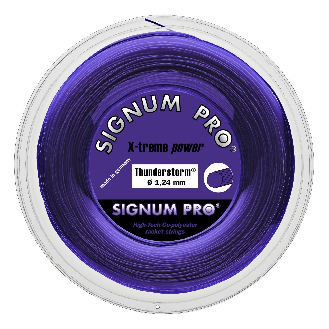 Signum Pro SP2TS124 Thunderstorm Reel 1,24 mm 200m Purple Tennis Strig Reel